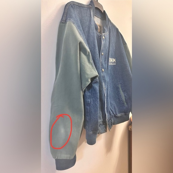 Vintage Jacket Platinum Technology Letterman Corporate Logo XL Men’s 100% Cotton - Picture 3 of 8